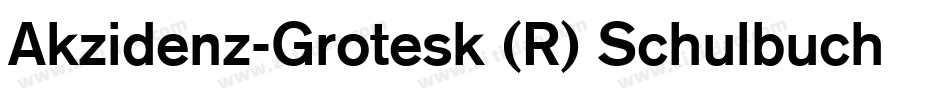 Akzidenz-Grotesk (R) Schulbuch 2 Regular字体转换